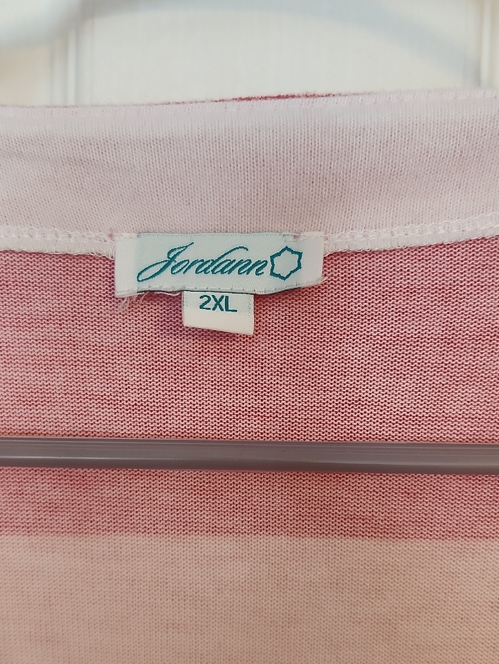 Jordann Pink & Light Pink Striped Open Cardigan - Picture 2 of 4